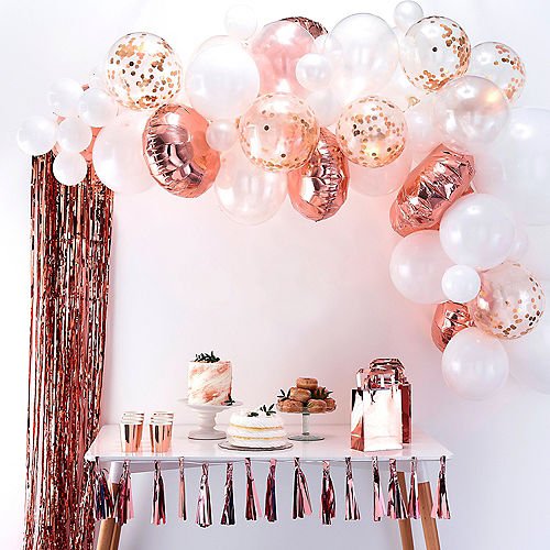 Rose Gold Baby Girl Shower - Balloon Arch Kit